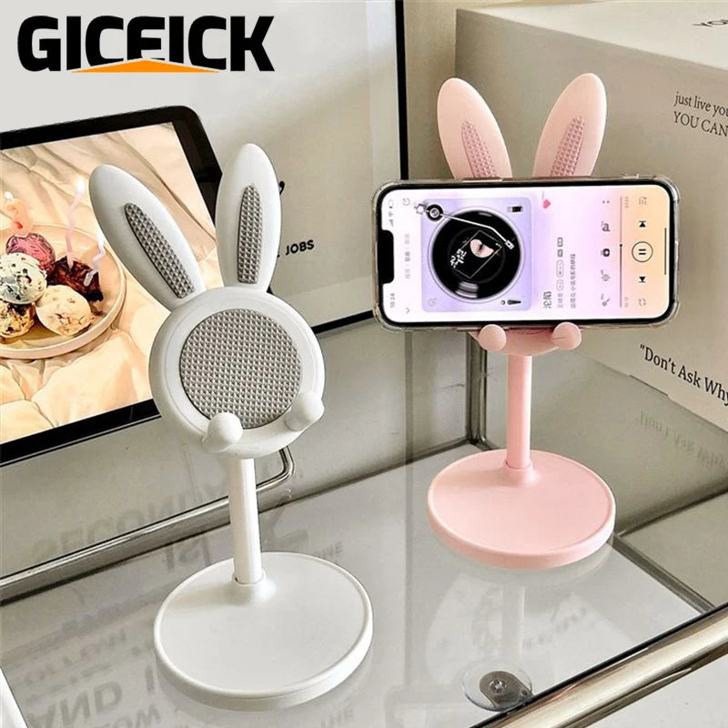 Soporte de mesa conejos / Ajustable para tableta, iphone, ipad