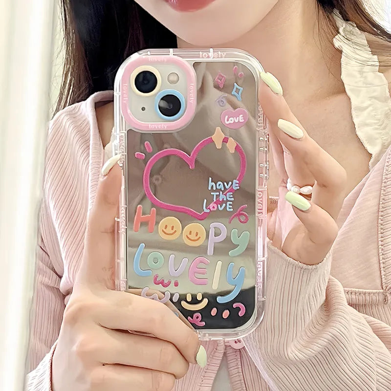 IPhone 12 a 15 / Funda Lovely Espejo