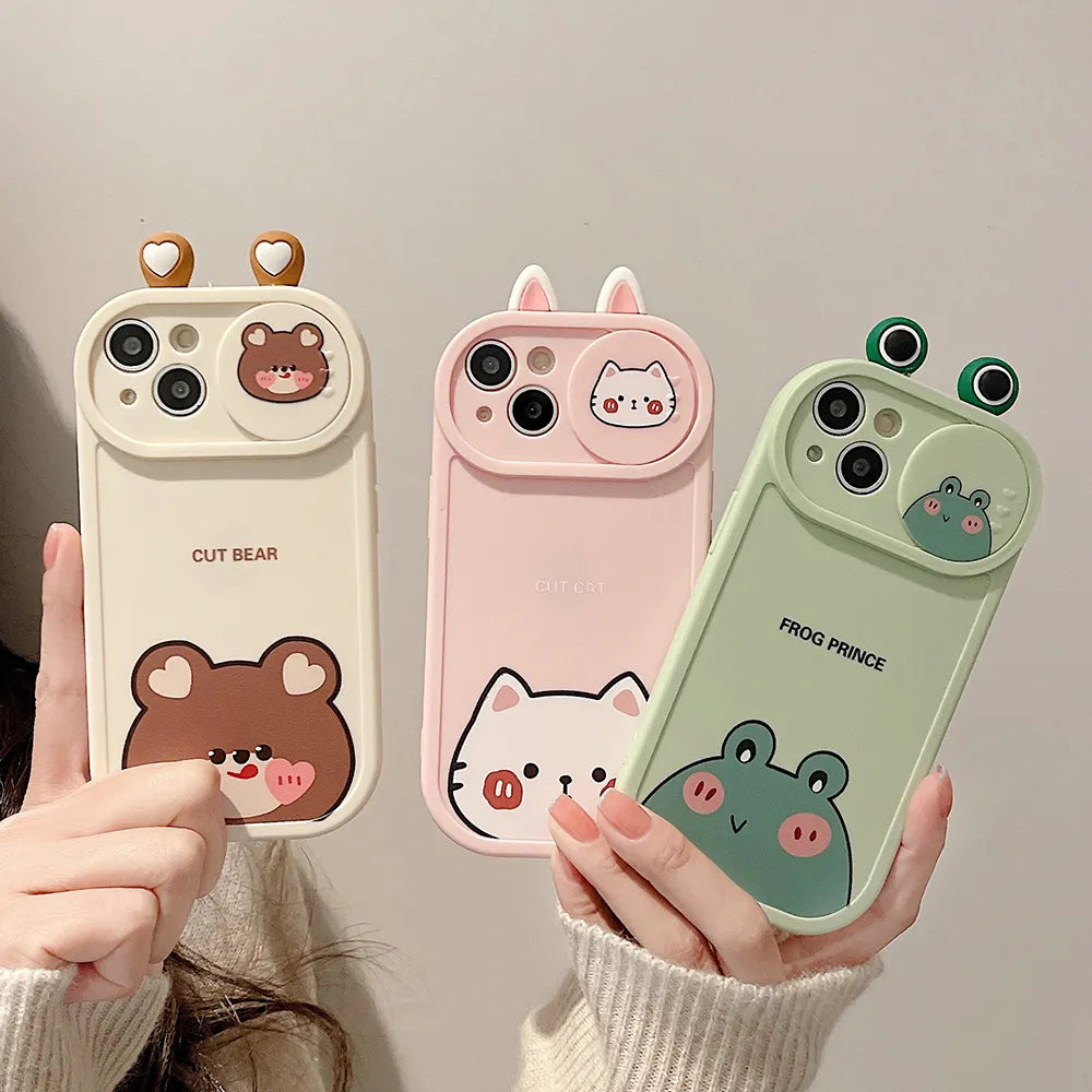 iPhone X a 15 / Funda Animales Bonitos