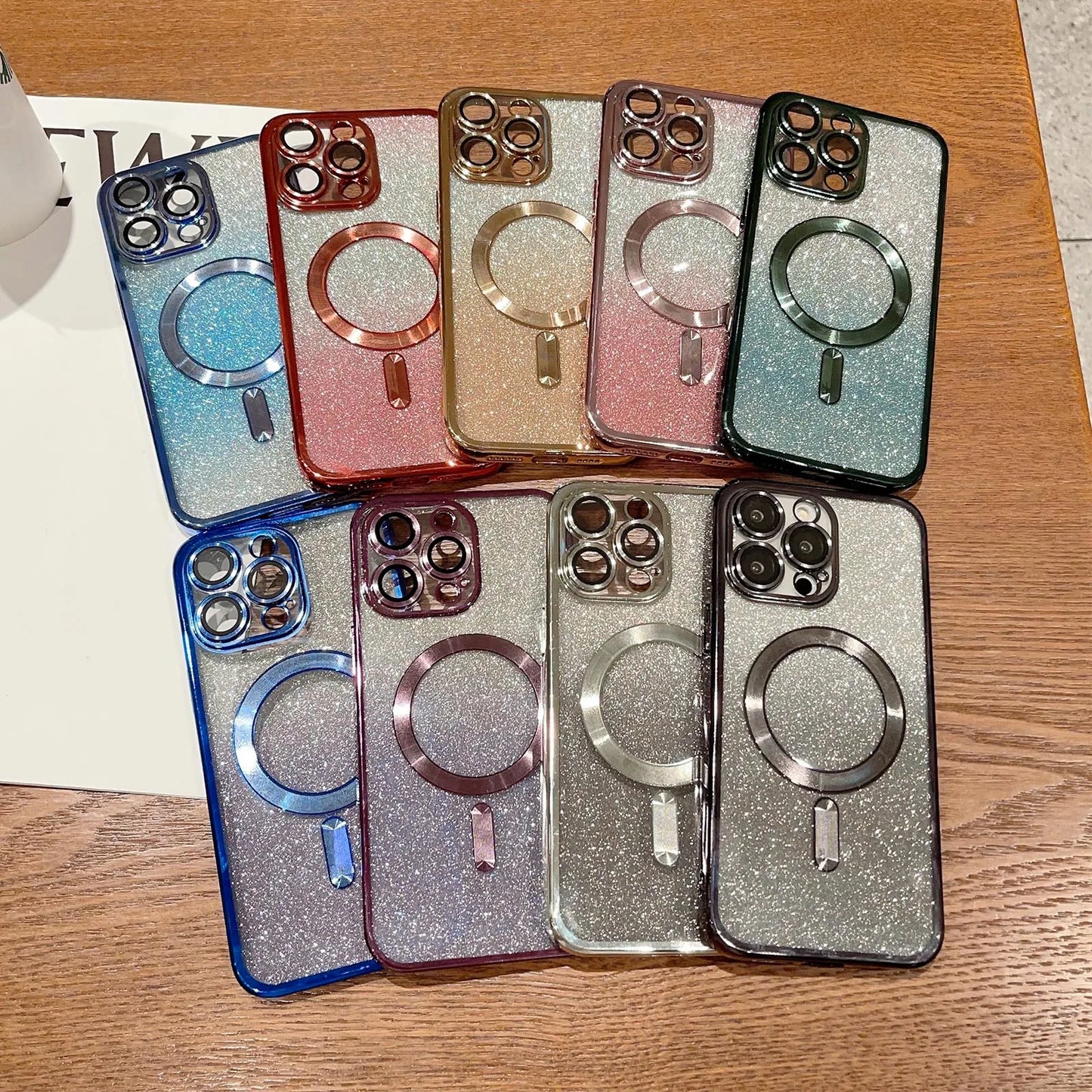 iPhone 11 a 14 MagSafe / Funda Glamour