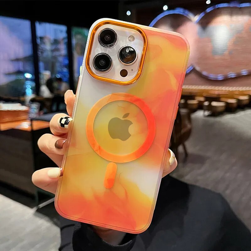 IPhone 13 y 14 MagSafe / Funda Pintura de Acuarela