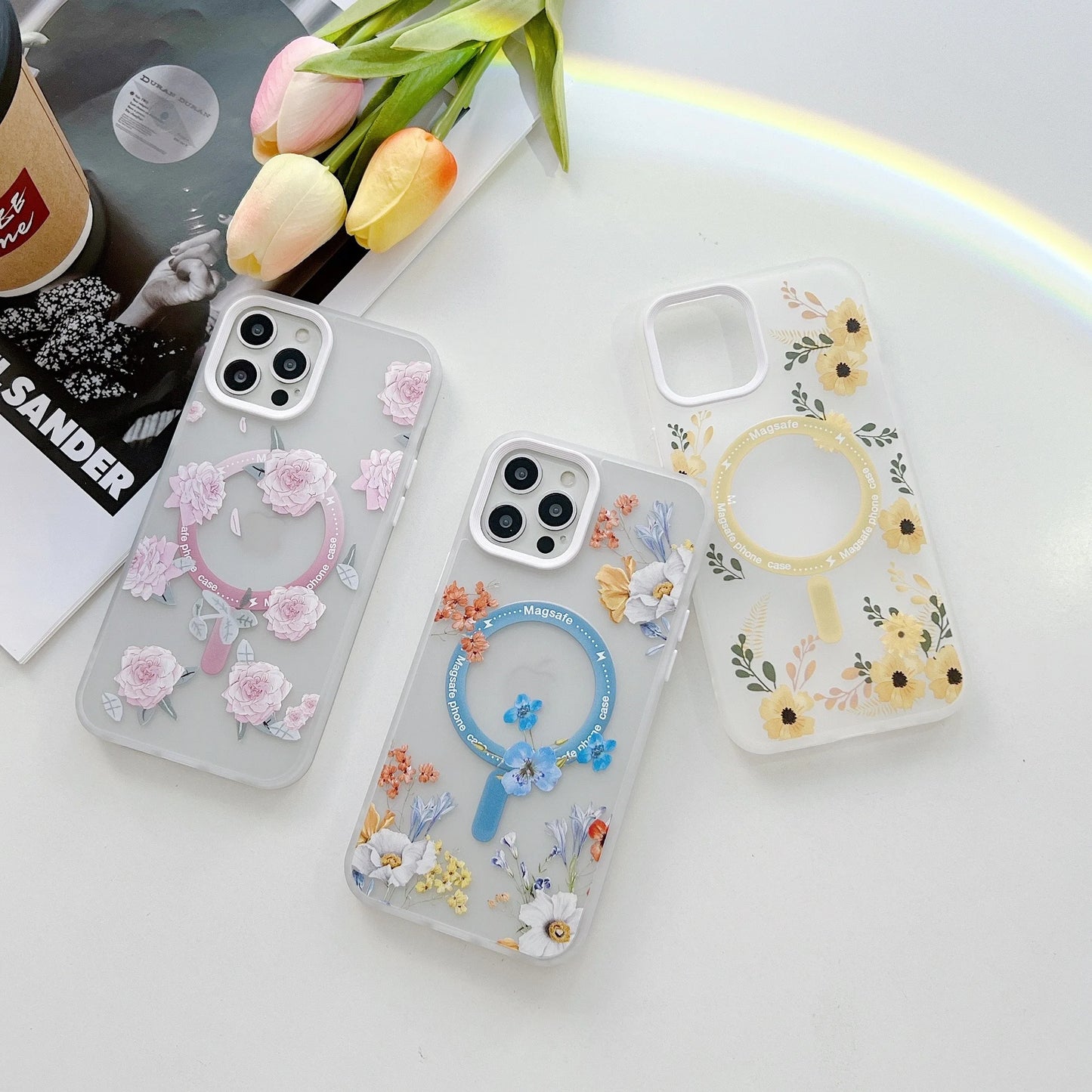 iPhone MagSafe X a 11 / Funda Floral