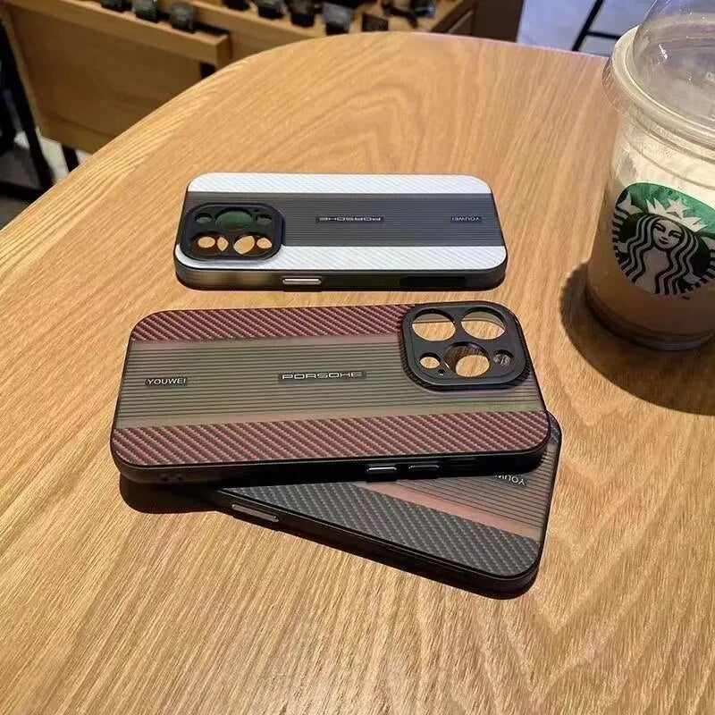iPhone 11 a 14 / Funda Fibra de Carbono