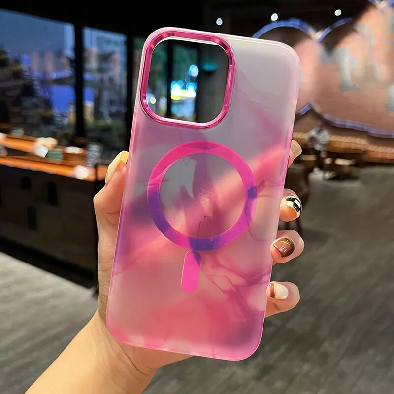 IPhone 13 y 14 MagSafe / Funda Pintura de Acuarela