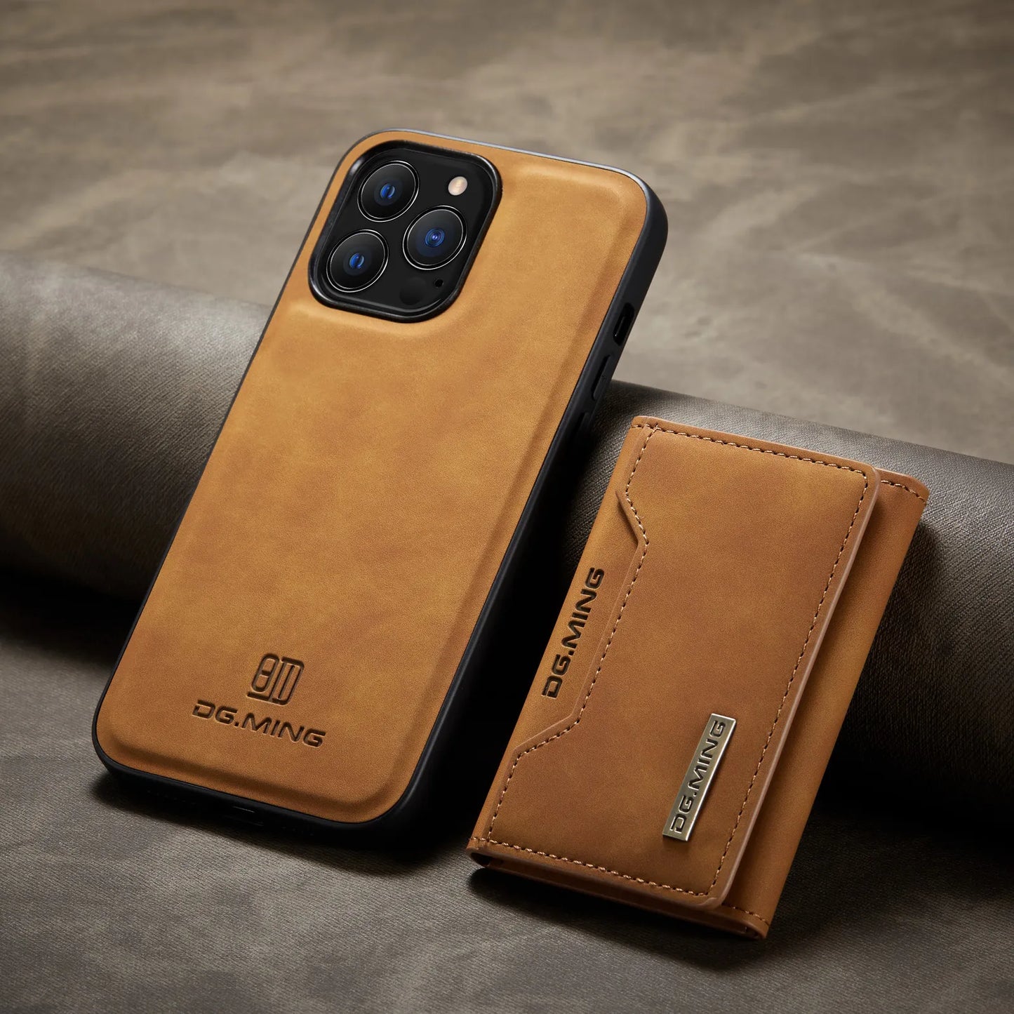 iPhone 7 a 11  /  Funda con Cartera de cuero Magnética