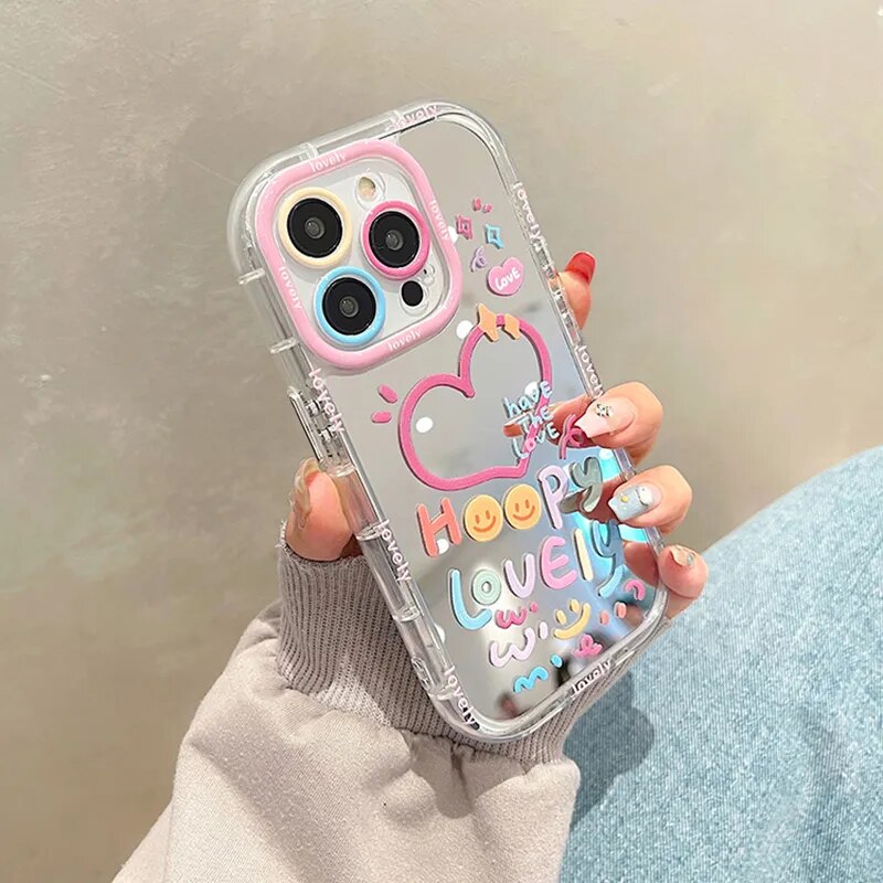 IPhone 12 a 15   / Funda Lovely Espejo