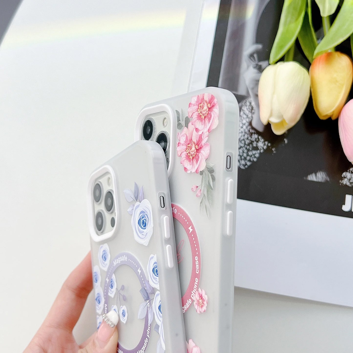 iPhone MagSafe 12 a 14  /  Funda Floral