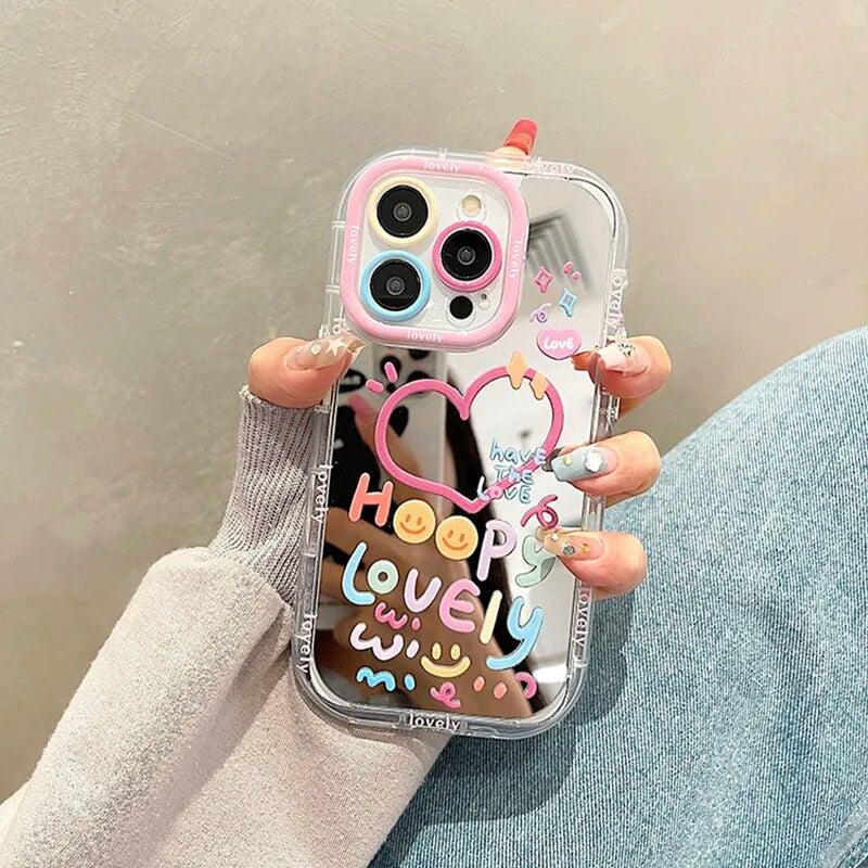 IPhone 12 a 15   / Funda Lovely Espejo