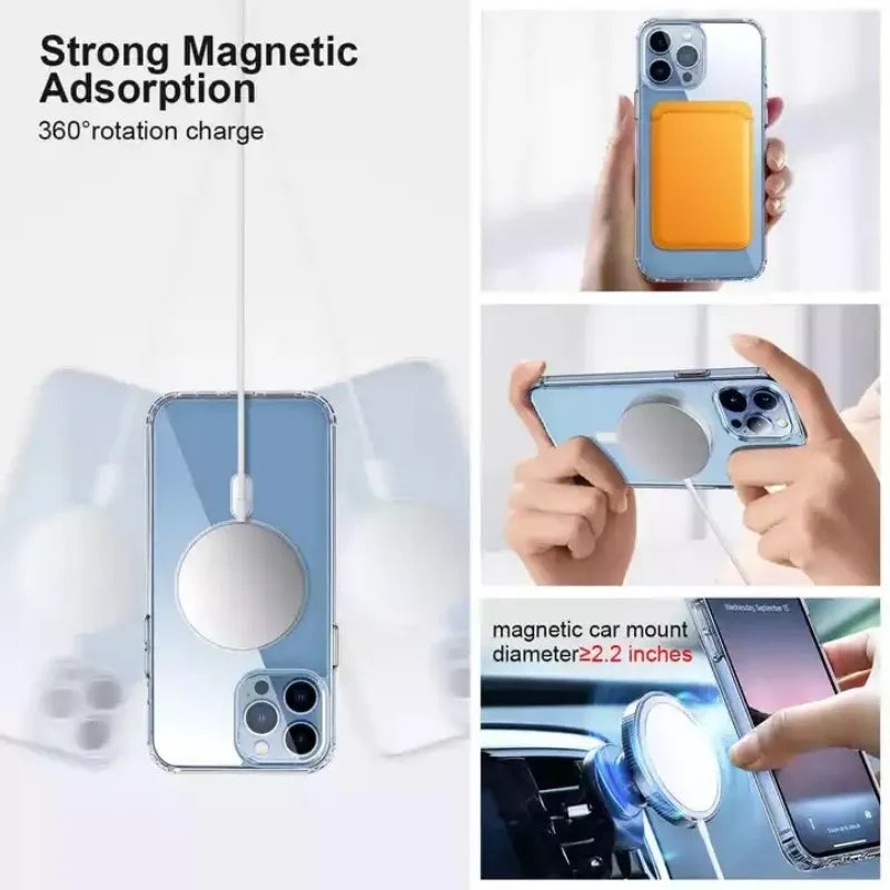IPhone 7 a 14 MagSafe  / Funda Crystal