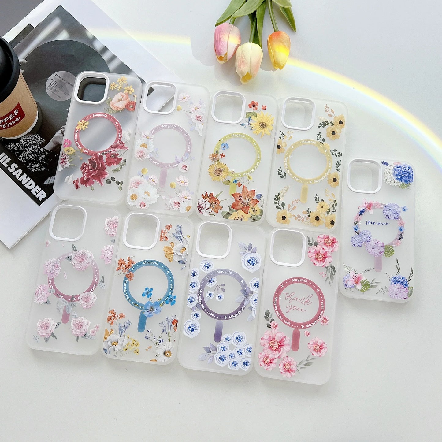 iPhone MagSafe 12 a 14  /  Funda Floral