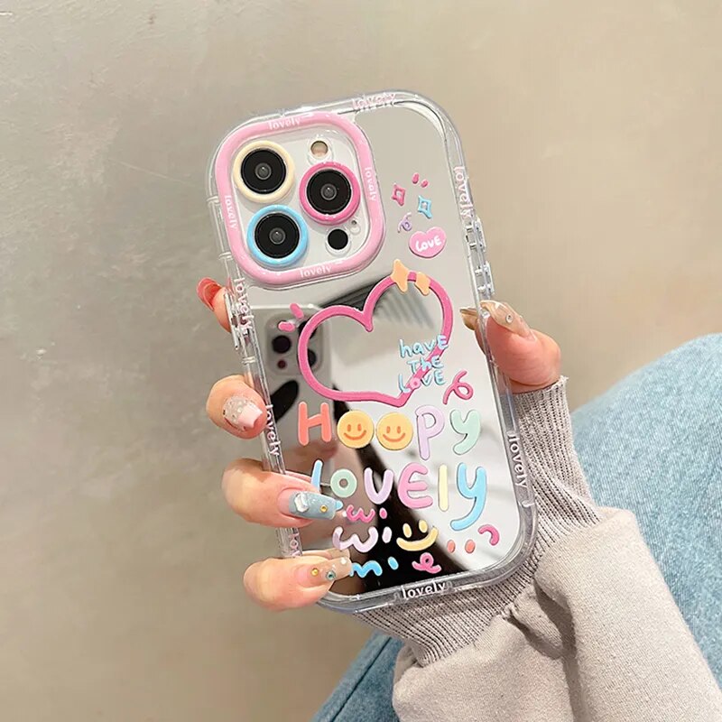 IPhone 12 a 15   / Funda Lovely Espejo